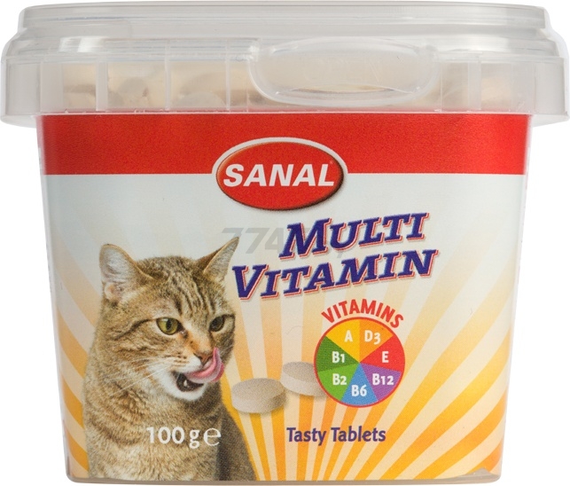 Витамины для кошек SANAL Multi Vitamin 100 г (8711908158008)