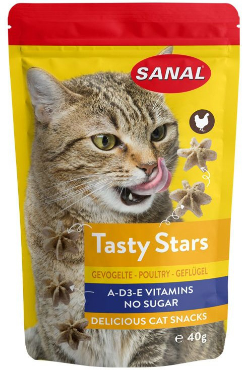 Лакомство для кошек SANAL Tasty Stars птица 40 г (8711908388207)