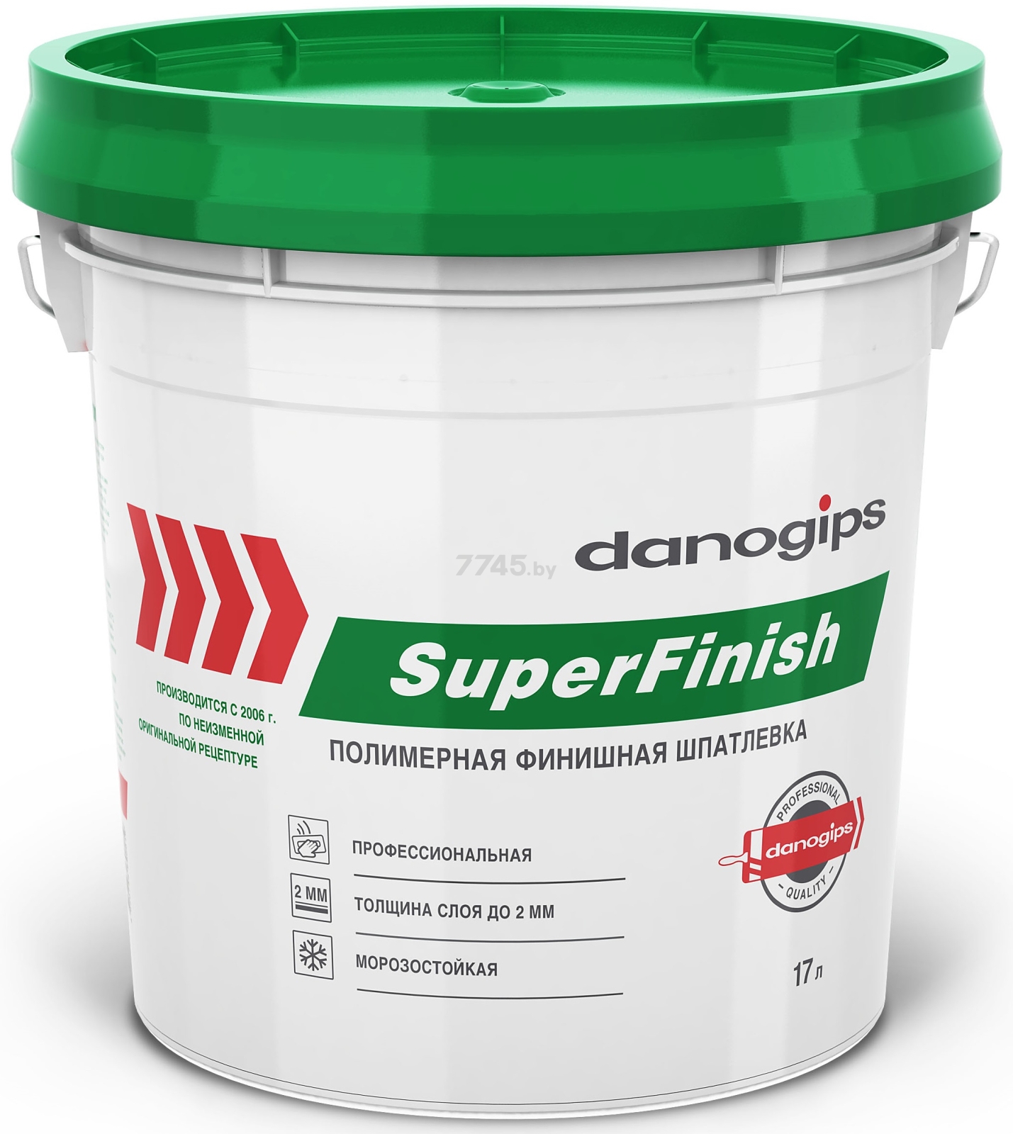 Шпатлевка полимерная финишная DANOGIPS SuperFinish 17 л / 28 кг
