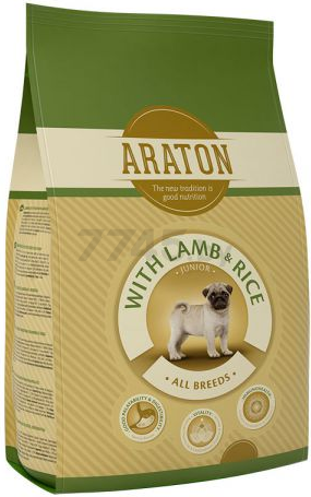 Сухой корм для щенков ARATON Junior ягненок и рис 15 кг (ART45638) - Фото 2
