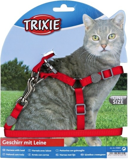 Шлейка и поводок для кошек TRIXIE Premium 10 мм 26-37 см 1,2 м (41891) - Фото 2