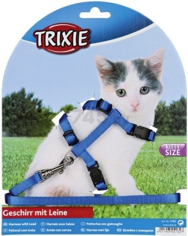 Шлейка и поводок для котят TRIXIE 8 мм 19-31 см 1,2 м (4182) - Фото 6