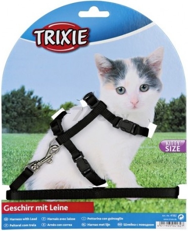 Шлейка и поводок для котят TRIXIE 8 мм 19-31 см 1,2 м (4182) - Фото 8