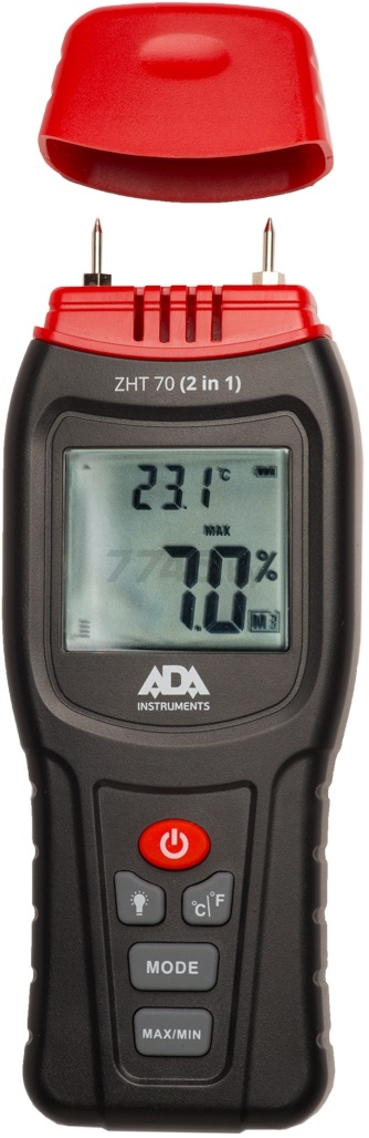 Измеритель влажности и температуры ADA INSTRUMENTS ZHT 70 2 in 1 контактный (A00518) - Фото 2