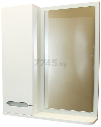 Шкаф с зеркалом для ванной САНИТАМЕБЕЛЬ Сизаль 14.600 левый