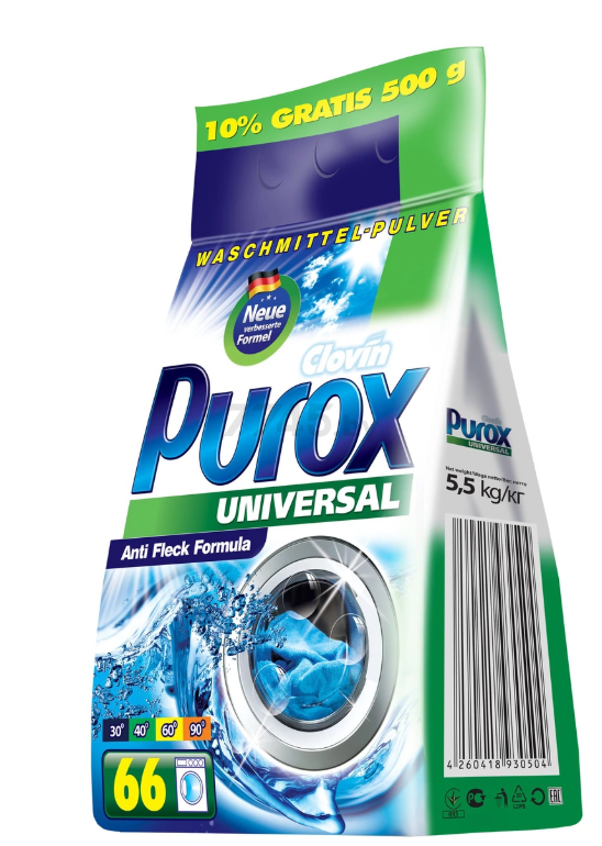 Стиральный порошок PUROX Universal Универсальный 5,5 кг (8930504)