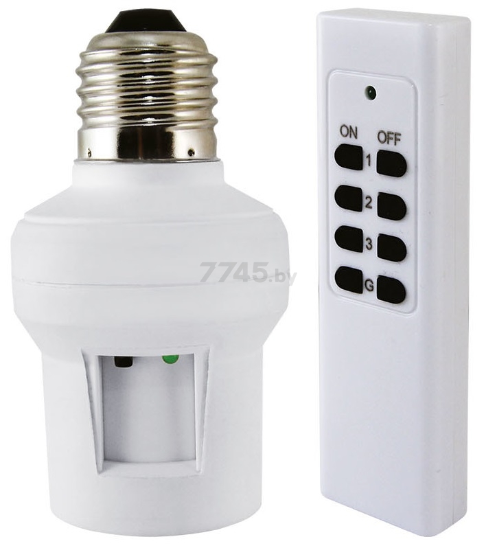 Патрон для лампочки E27 с пультом ДУ ПУ3-П1,1-Е27 TDM (SQ1508-0201)