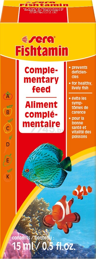 Витамины для рыб SERA Fishtamin 15 мл (2710)