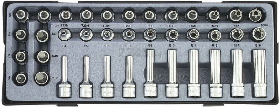 Набор головок 3/8", бит-головок, 38 предметов FORCE (T3381)