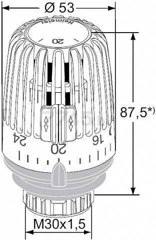 Термоголовка для радиатора M30x1,5 IMI HEIMEIER K (6000-09.500) - Фото 6