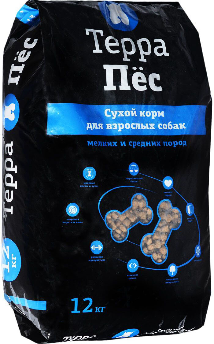 Сухой корм для собак ТЕРРА ПЕС Для мелких и средних пород 12 кг (TRK016)