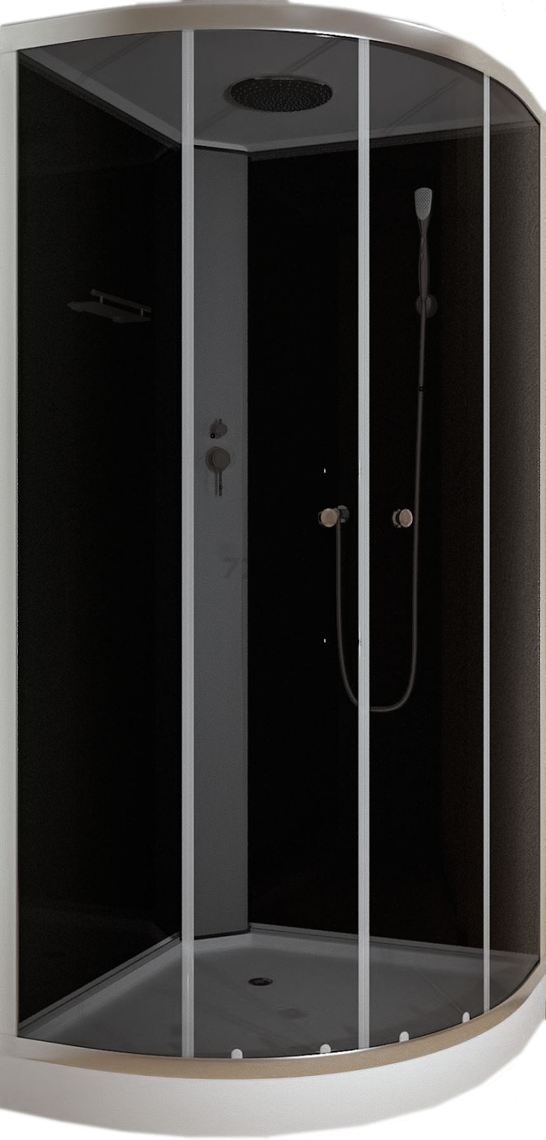 Кабина душевая COLISEUM ТМ-90 90х90 черная/тонированное стекло (000000637) - Фото 2
