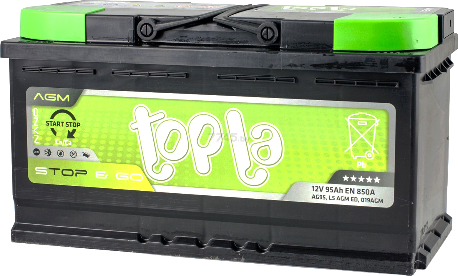 Аккумулятор автомобильный TOPLA Top AGM Stop & Go 95 А·ч (114090)