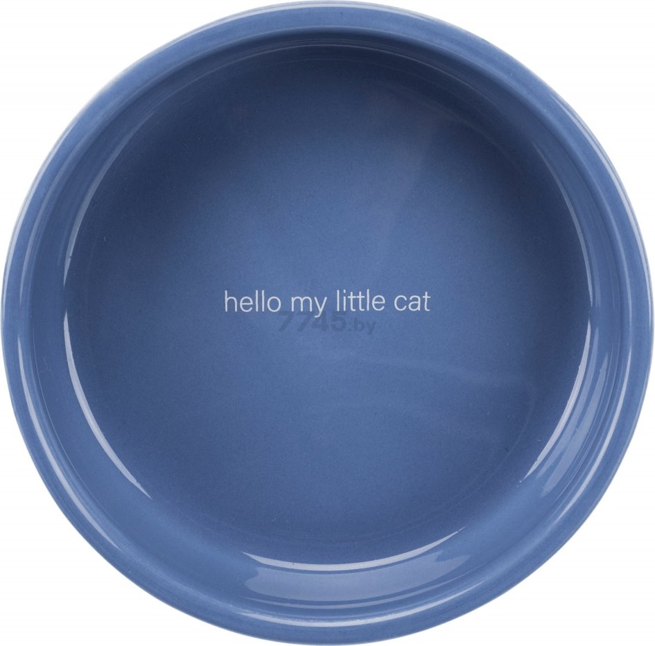Миска для животных TRIXIE Hello My Little Cat 0,3 л 15 см синий/белый (24770) - Фото 2