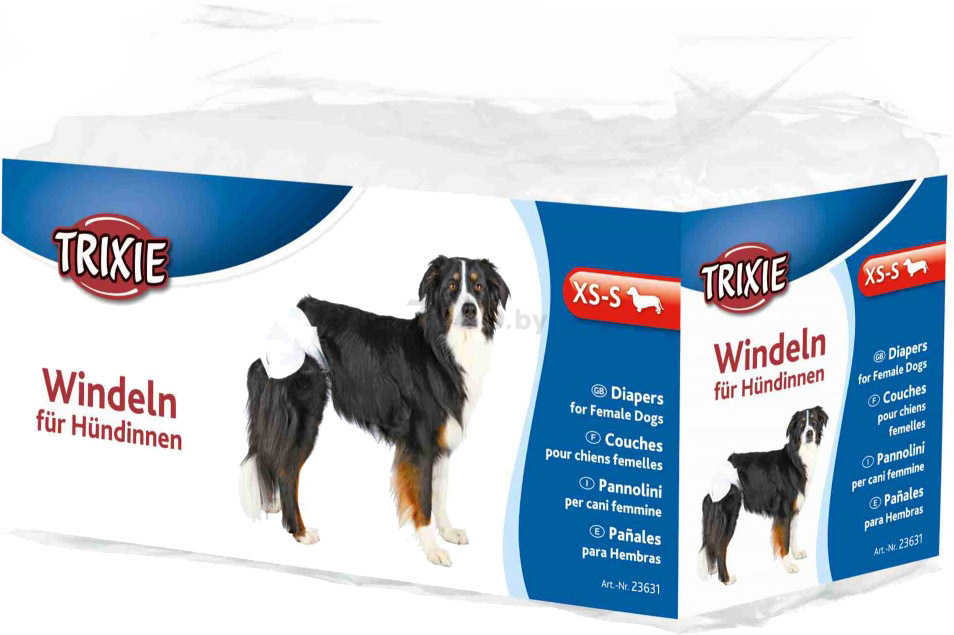 Подгузники одноразовые для собак TRIXIE XS-S 20-28 см 12 штук (23631)