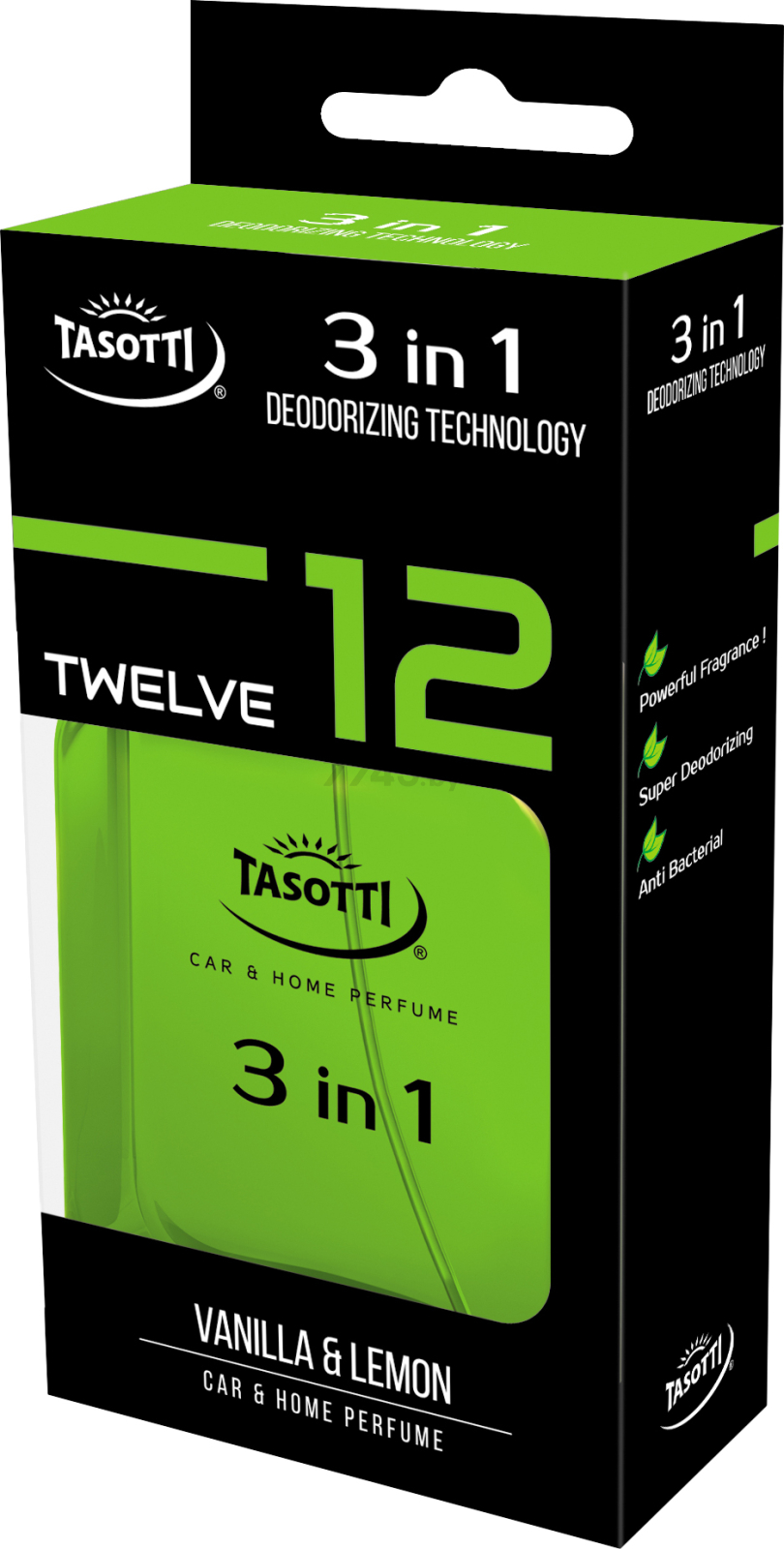 Ароматизатор TASOTTI Spray 3 in 1 Ваниль и лимон (TS4374)