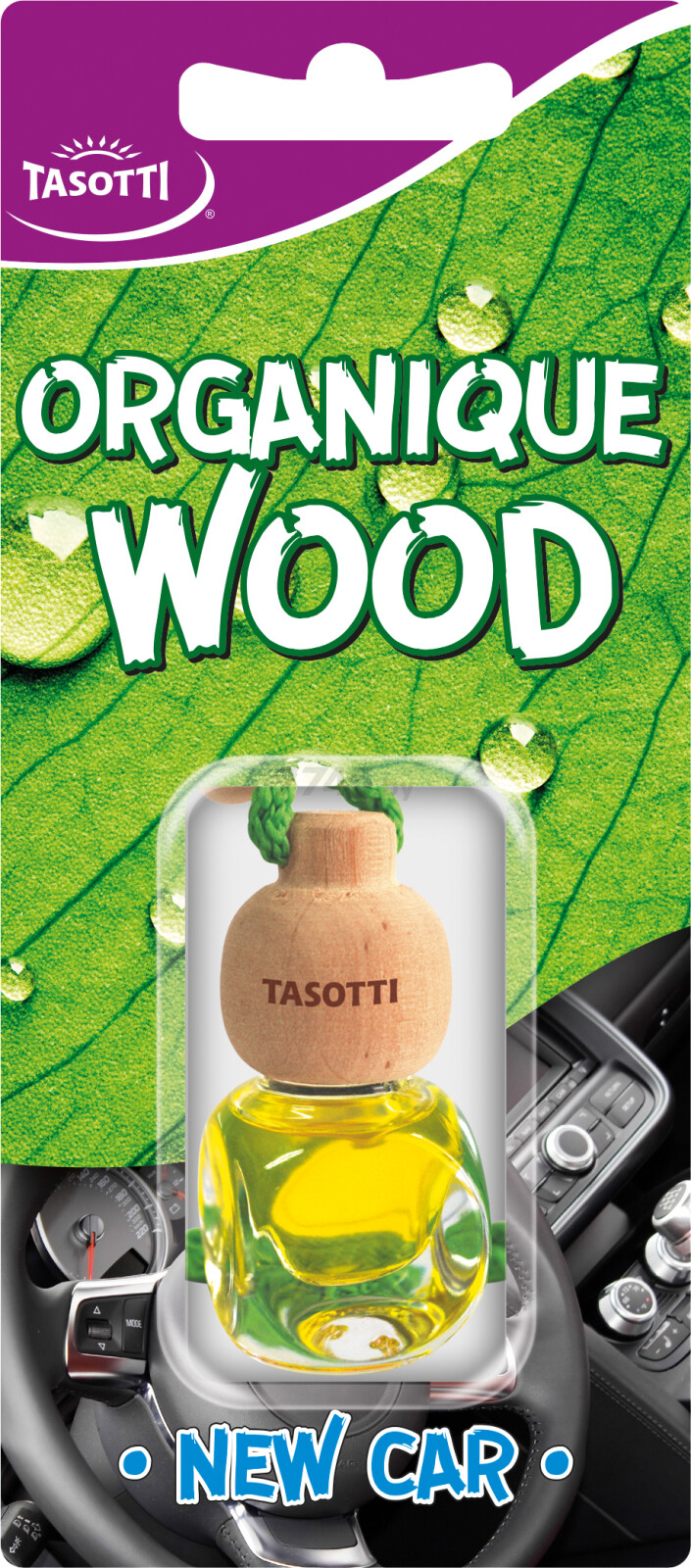 Ароматизатор TASOTTI Organique Wood Новый автомобиль (TS5884)