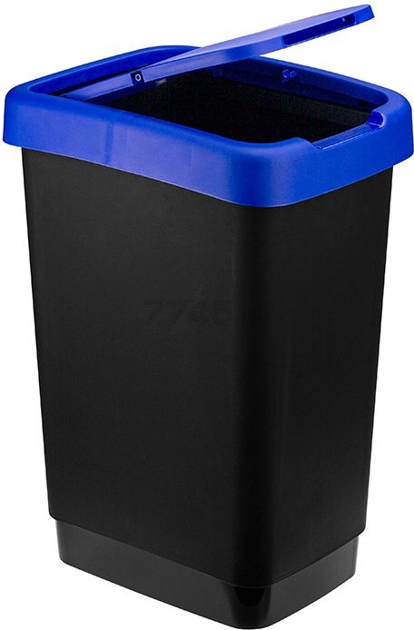 Ведро для мусора 25 л IDEA Твин синий (М2469) - Фото 2