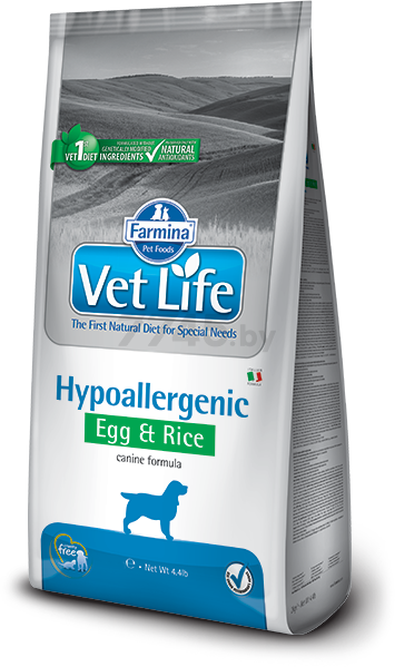 Сухой корм для собак FARMINA Vet Life Hypoallergenic яйцо с рисом 12 кг (8010276025425)