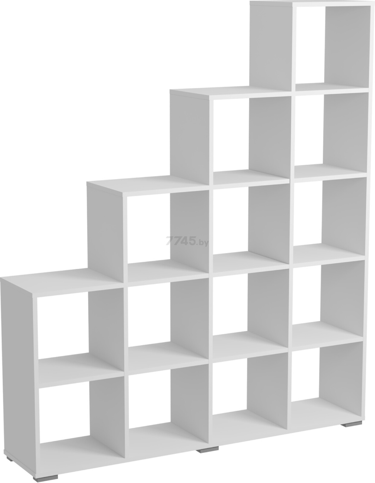 Стеллаж ВЛАД-ТОРГ Ковентри белый шагрень 154,6x33,4х182,8 см (6233.10)