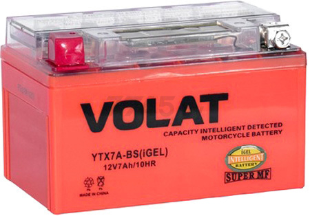 Аккумулятор для мотоцикла VOLAT YTX7A-BS iGEL 7 А·ч