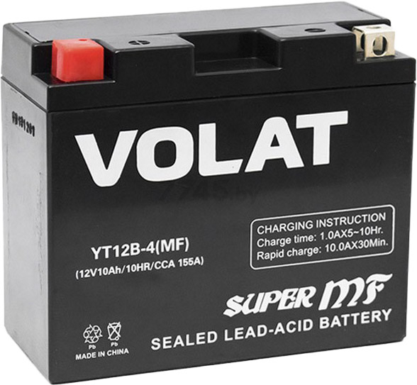 Аккумулятор для мотоцикла VOLAT YT12B-4 MF 10 А·ч