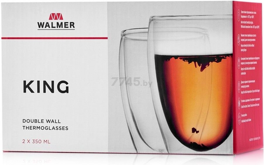 Набор стаканов WALMER King с двойными стенками 2 штуки 350 мл (W02001035) - Фото 5