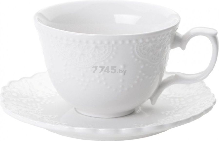 Чашка с блюдцем фарфоровая WALMER Vivien 250 мл (W07270025)