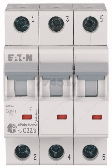Автоматический выключатель EATON HL 3P 32А С 4,5кА (194794) - Фото 2