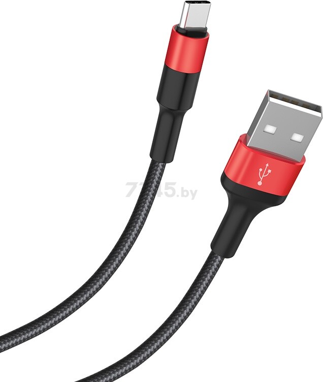 Кабель HOCO X26 USB-C черный/красный - Фото 3