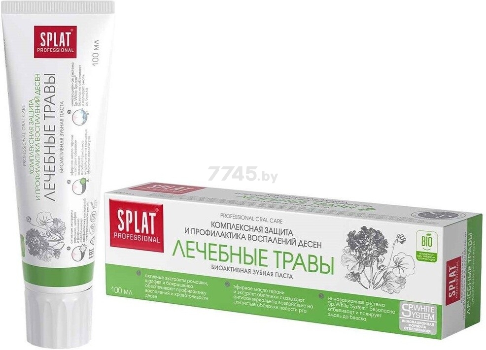 Зубная паста SPLAT Professional Лечебные травы 100 мл (ЛТ-116)