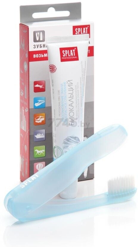 Зубная паста SPLAT Professional Биокальций 40 мл и зубная щетка (ДБ-403) - Фото 2