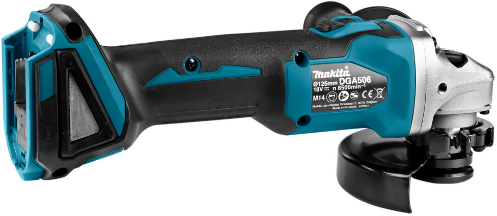 Шлифмашина угловая аккумуляторная MAKITA DGA 506 Z (DGA506Z) - Фото 10