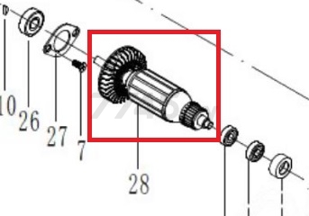 Ротор для машины полировальной WORTEX PM1810SE (DP506-28)