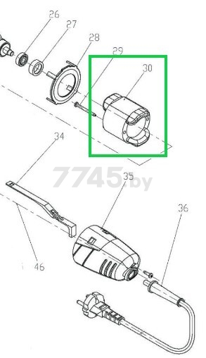 Статор для болгарки MOLOT MAG1206 (S1M-XL08-30)