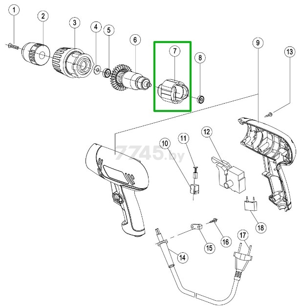 Статор для шуруповерта MOLOT MDR1013 (51013-08)