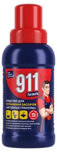 Средство для устранения засоров FORMULA 911 Активные гранулы 0,25 кг (9121036015)