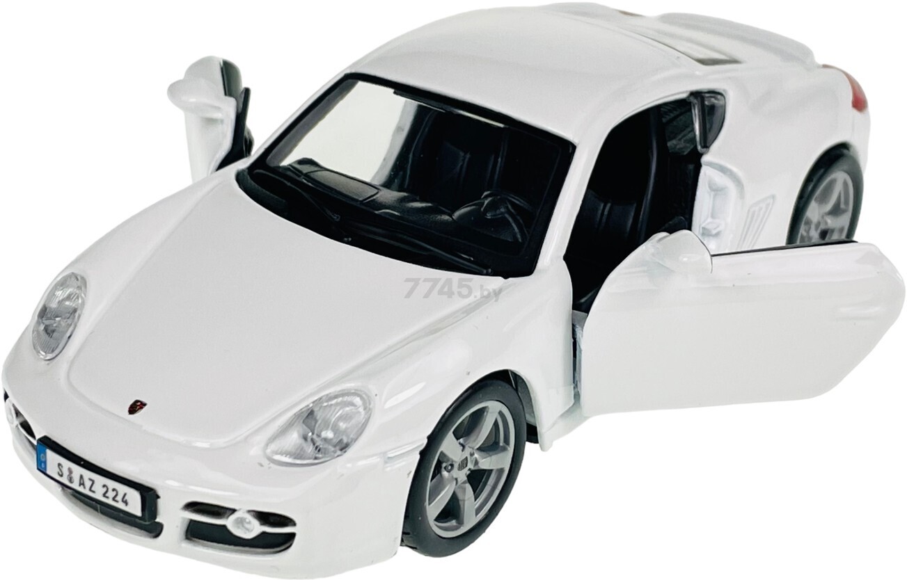 Масштабная модель автомобиля BBURAGO Стрит Файер Порше Кайман S 1:32 White (18-43003) - Фото 4