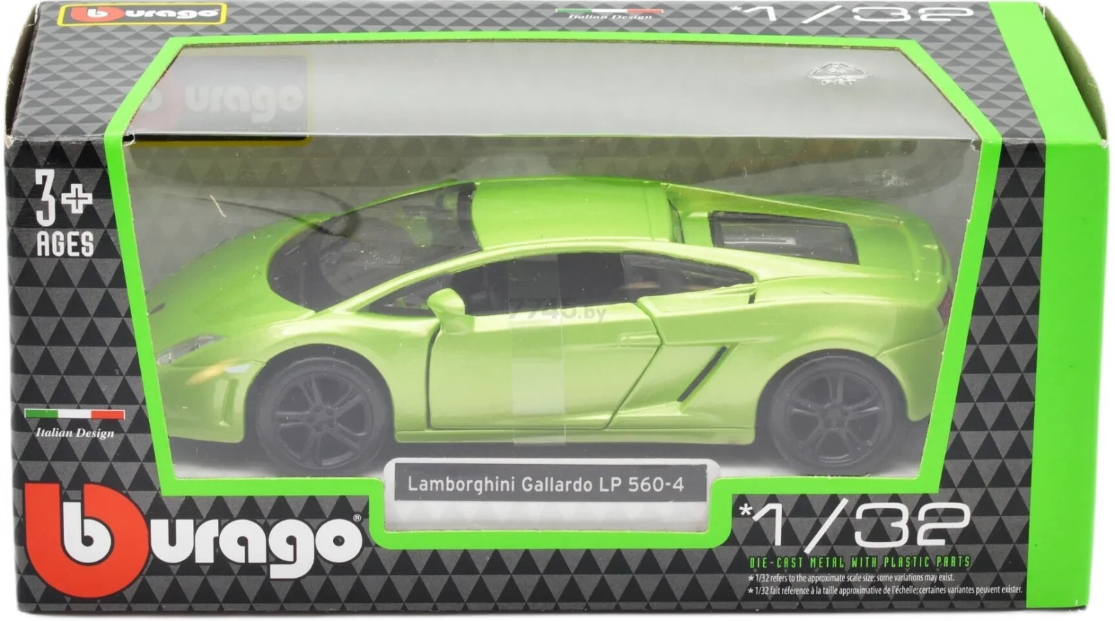 Масштабная модель автомобиля BBURAGO Стрит Файер Ламборгини Галлардо 1:32 Green (18-43020) - Фото 3