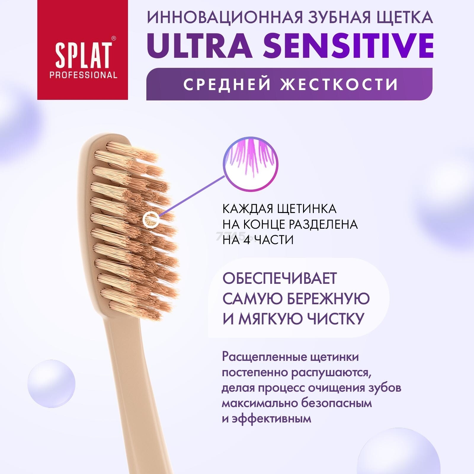 Зубная щетка SPLAT Professional Sensitive Medium (СП-615) - Фото 12