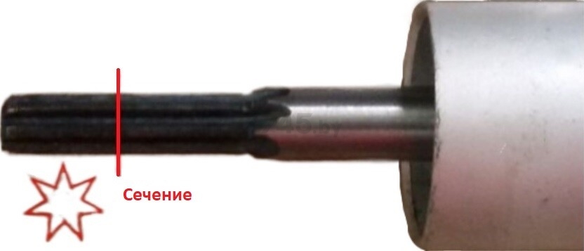Труба ф26 в сборе с валом ф8 7T-7T для триммера/мотокосы ECO (GTP-S0148)