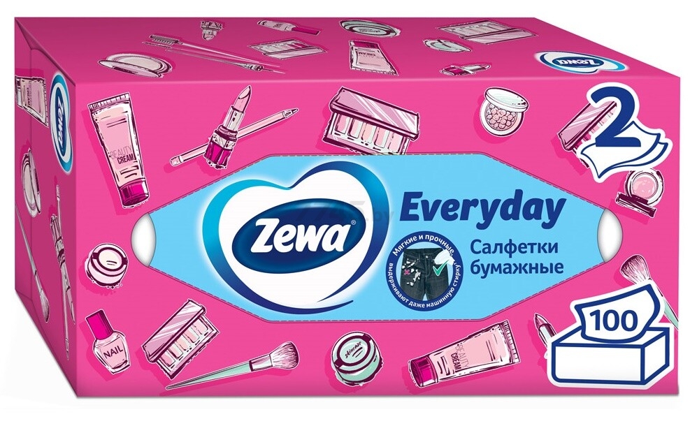 Салфетки бумажные ZEWA Everyday 100 штук (7322540043464)