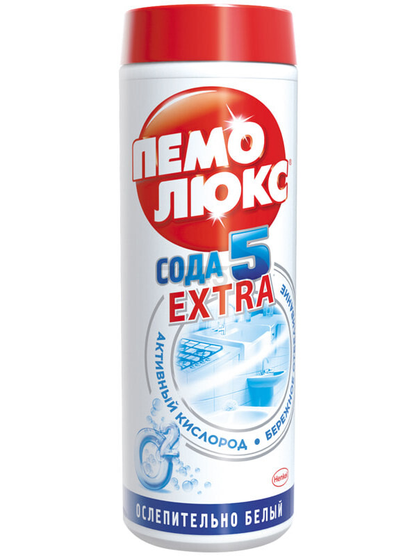 Порошок чистящий универсальный ПЕМОЛЮКС Сода 5 Extra Ослепительно белый 0,48 кг (9000100980692)