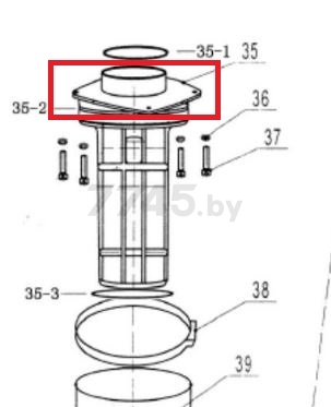 Напрявляющая цилиндра для виброплиты BIM TR70D (SG70R019)