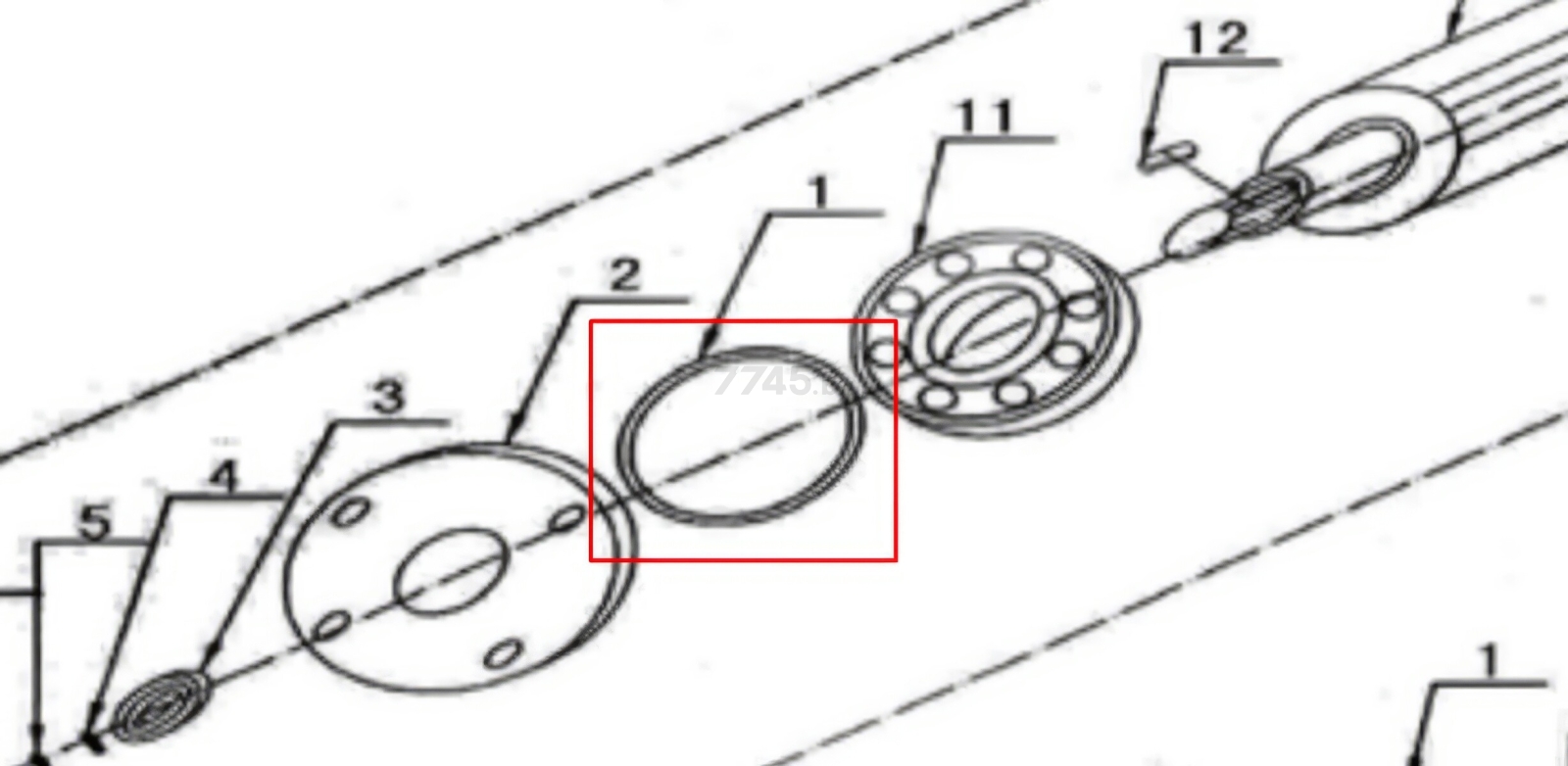 Прокладка корпуса вибратора для виброплиты BIM CP110D (CNP100D002-1)