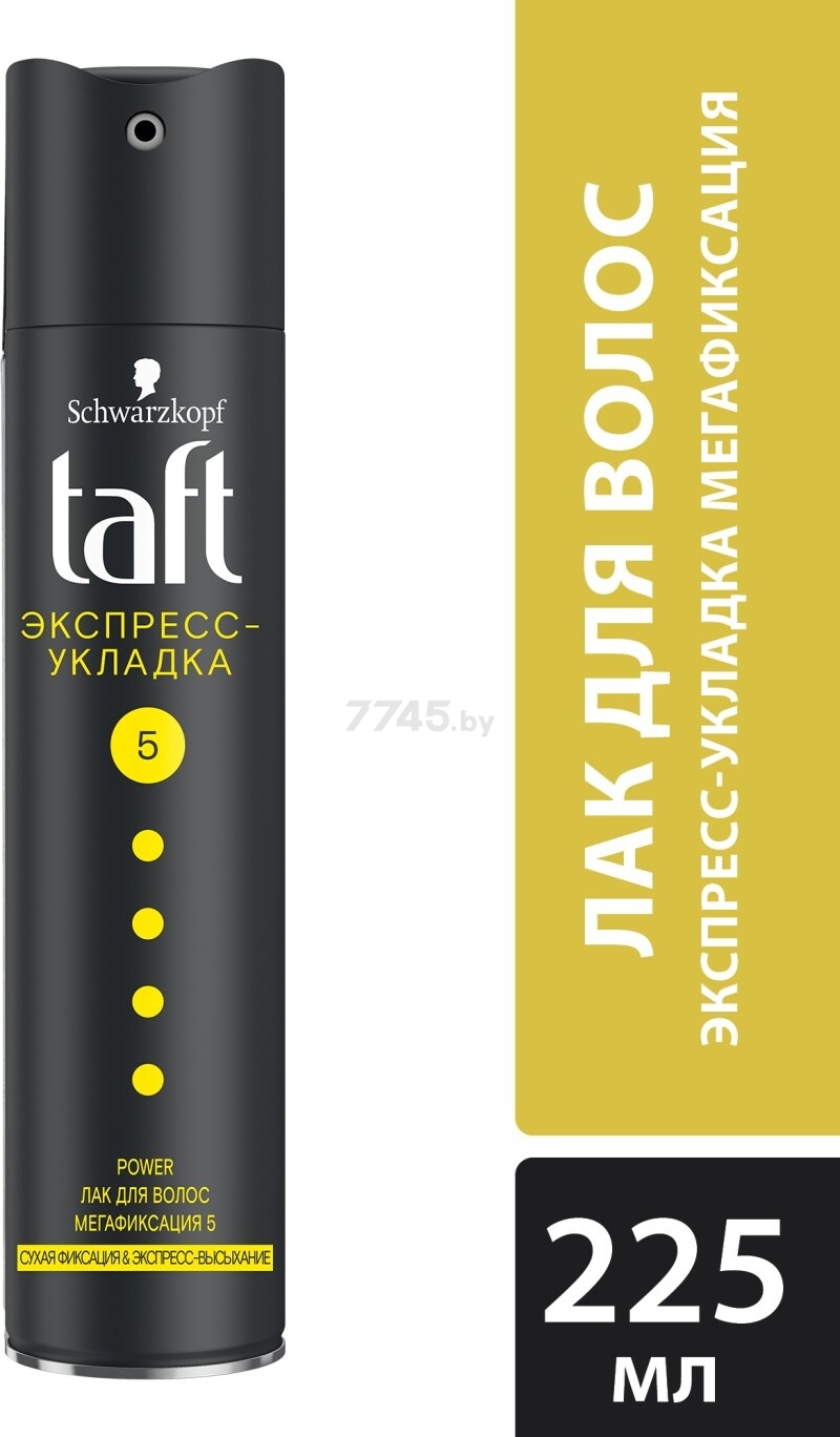 Лак для волос TAFT Три погоды Power Экспресс-укладка 225 мл (4015100190274)
