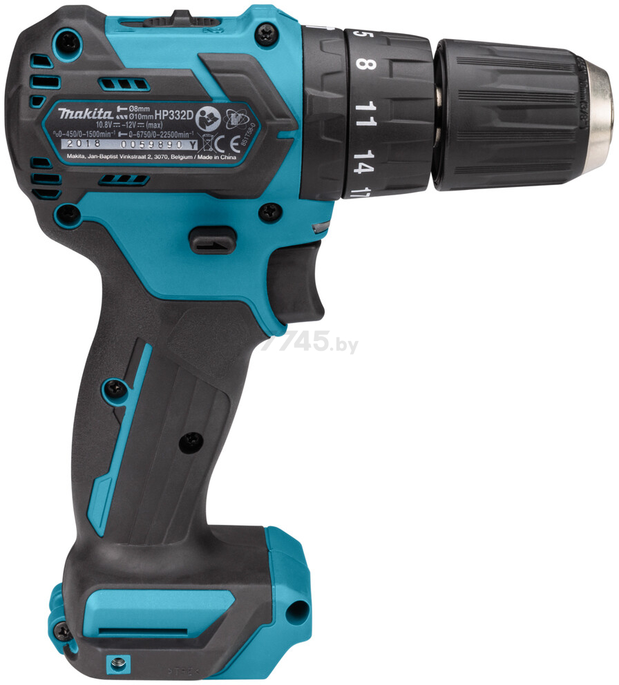 Дрель-шуруповерт аккумуляторная ударная MAKITA HP 332 DZ (HP332DZ) - Фото 7