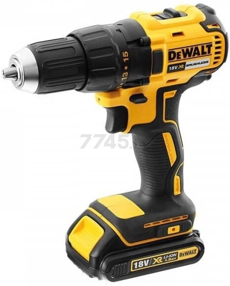 Дрель-шуруповерт аккумуляторная DEWALT 18.0 В XR (DCD777S2T-QW) - Фото 2