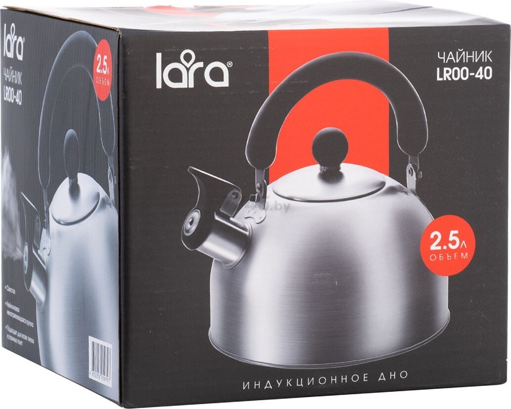 Чайник со свистком 2,5 л LARA LR00-40 (28456) - Фото 5