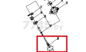 Шнур сетевой 6м для дрели-шуруповерта WORTEX DR1324 (ED6108-20)